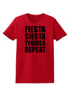 Fiesta Siesta Tequila Repeat Womens T-Shirt by TooLoud-Womens T-Shirt-TooLoud-Red-X-Small-Davson Sales