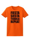 Fiesta Siesta Tequila Repeat Womens T-Shirt by TooLoud-Womens T-Shirt-TooLoud-Orange-X-Small-Davson Sales