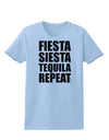 Fiesta Siesta Tequila Repeat Womens T-Shirt by TooLoud-Womens T-Shirt-TooLoud-Light-Blue-X-Small-Davson Sales