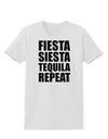 Fiesta Siesta Tequila Repeat Womens T-Shirt by TooLoud-Womens T-Shirt-TooLoud-White-X-Small-Davson Sales