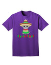 Fiesta Time - Cute Sombrero Cat Adult Dark T-Shirt by TooLoud-Mens T-Shirt-TooLoud-Purple-Small-Davson Sales