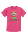 Fiesta Time - Cute Sombrero Cat Childrens Dark T-Shirt by TooLoud-Childrens T-Shirt-TooLoud-Sangria-X-Small-Davson Sales