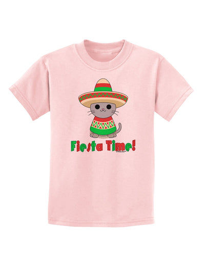 Fiesta Time - Cute Sombrero Cat Childrens T-Shirt by TooLoud-Childrens T-Shirt-TooLoud-PalePink-X-Small-Davson Sales