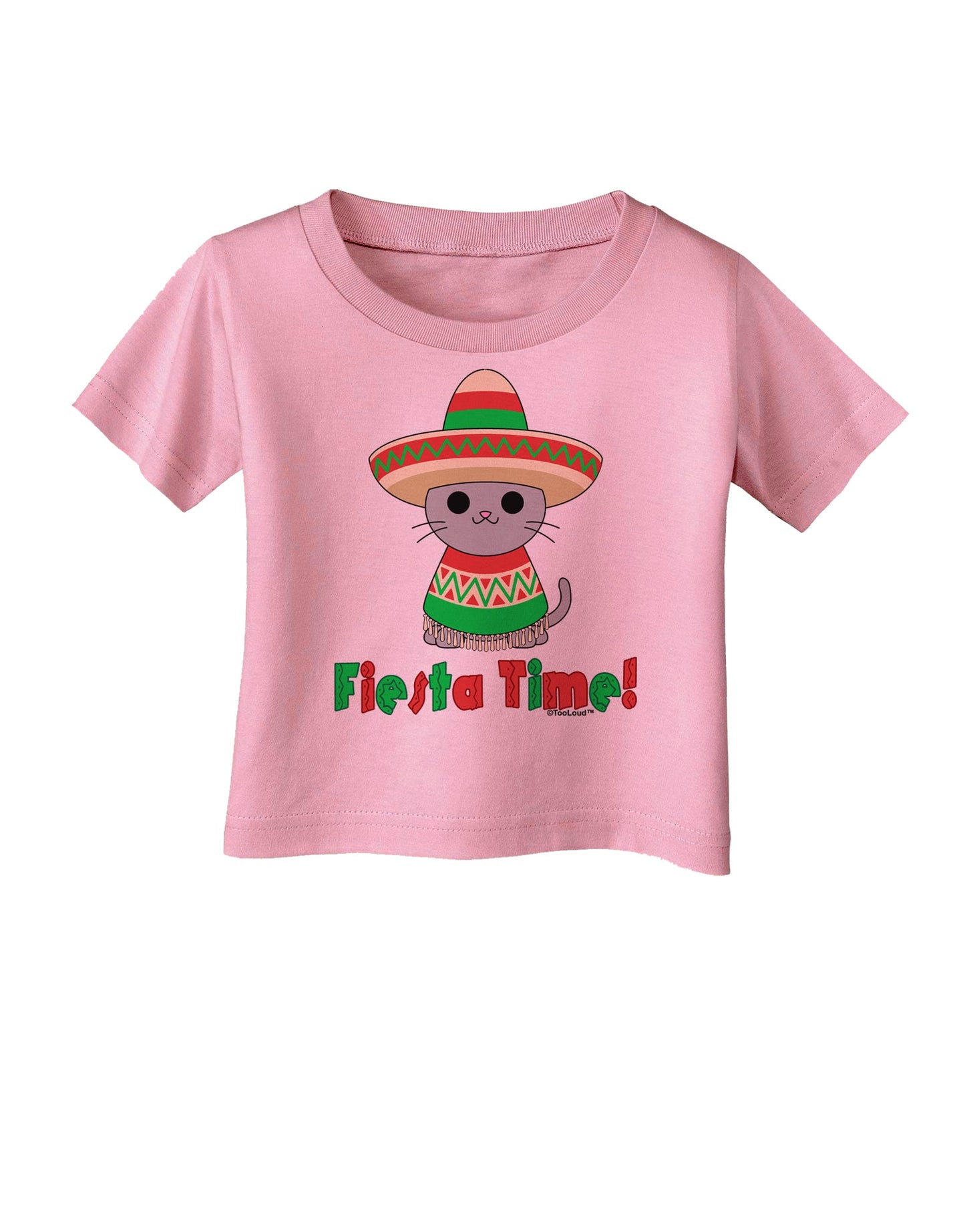 Fiesta Time - Cute Sombrero Cat Infant T-Shirt by TooLoud-Infant T-Shirt-TooLoud-Candy-Pink-06-Months-Davson Sales
