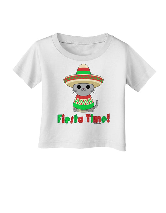 Fiesta Time - Cute Sombrero Cat Infant T-Shirt by TooLoud-Infant T-Shirt-TooLoud-White-06-Months-Davson Sales