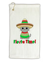 Fiesta Time - Cute Sombrero Cat Micro Terry Gromet Golf Towel 16 x 25 inch by TooLoud-Golf Towel-TooLoud-White-Davson Sales