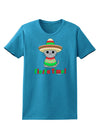 Fiesta Time - Cute Sombrero Cat Womens Dark T-Shirt by TooLoud-Womens T-Shirt-TooLoud-Turquoise-X-Small-Davson Sales