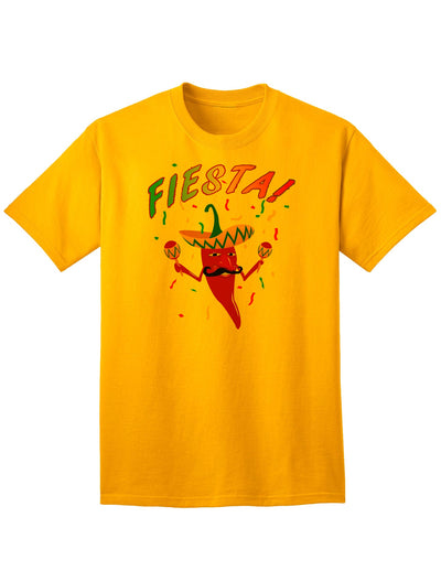 Fiesta-themed Adult T-Shirt featuring Chili Pepper Design-Mens T-shirts-TooLoud-Gold-Small-Davson Sales