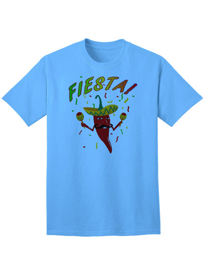 Fiesta-themed Adult T-Shirt featuring Chili Pepper Design-Mens T-shirts-TooLoud-Aquatic-Blue-Small-Davson Sales