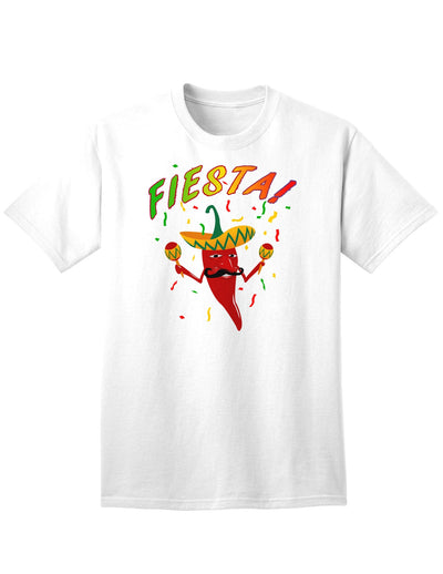 Fiesta-themed Adult T-Shirt featuring Chili Pepper Design-Mens T-shirts-TooLoud-White-Small-Davson Sales