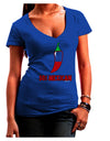 Fifty Percent Mexican Juniors V-Neck Dark T-Shirt-Womens V-Neck T-Shirts-TooLoud-Royal-Blue-Juniors Fitted Small-Davson Sales