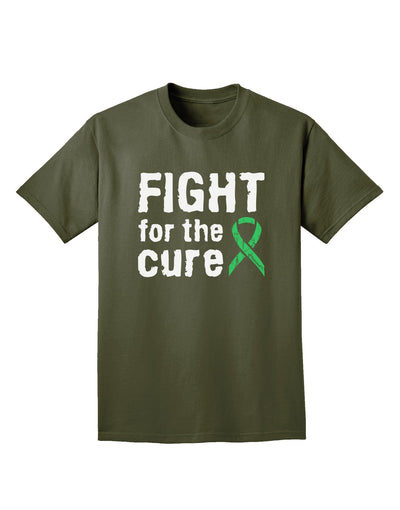 Fight for the Cure - Light Green Ribbon Celiac Disease Adult Dark T-Shirt-Mens T-Shirt-TooLoud-Military-Green-Small-Davson Sales