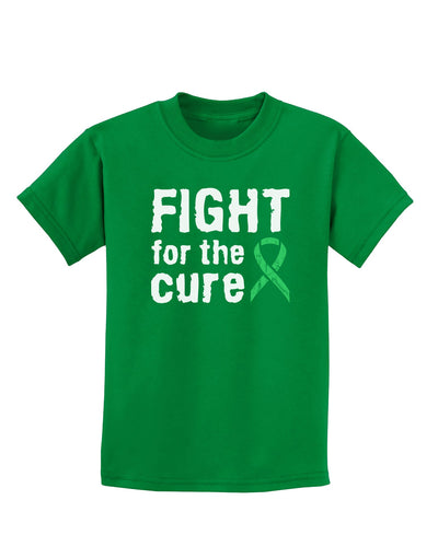 Fight for the Cure - Light Green Ribbon Celiac Disease Childrens Dark T-Shirt-Childrens T-Shirt-TooLoud-Kelly-Green-X-Small-Davson Sales