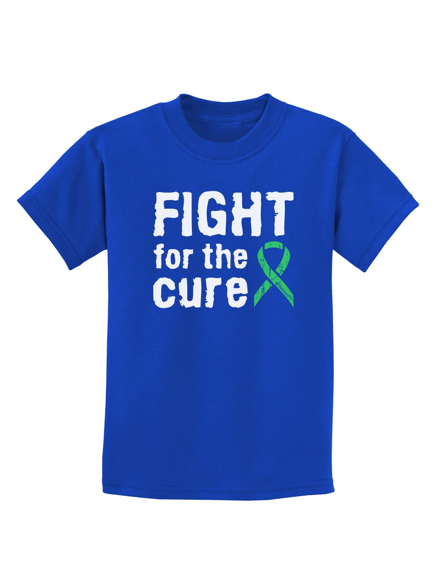 Fight for the Cure - Light Green Ribbon Celiac Disease Childrens Dark T-Shirt-Childrens T-Shirt-TooLoud-Royal-Blue-X-Small-Davson Sales
