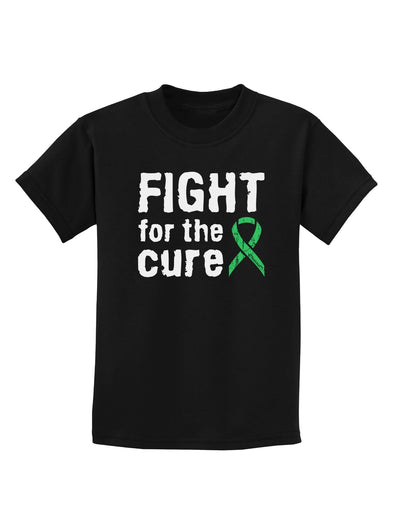 Fight for the Cure - Light Green Ribbon Celiac Disease Childrens Dark T-Shirt-Childrens T-Shirt-TooLoud-Black-X-Small-Davson Sales