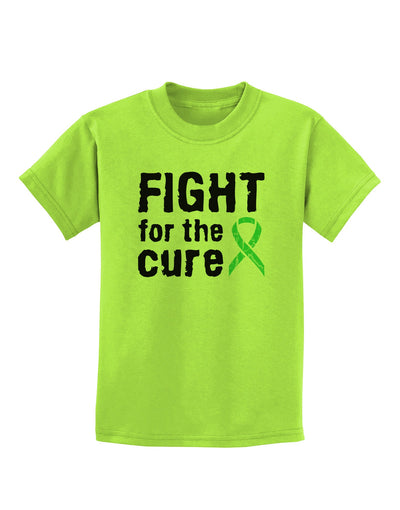 Fight for the Cure - Light Green Ribbon Celiac Disease Childrens T-Shirt-Childrens T-Shirt-TooLoud-Lime-Green-X-Small-Davson Sales