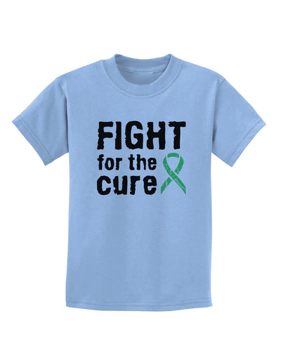 Fight for the Cure - Light Green Ribbon Celiac Disease Childrens T-Shirt-Childrens T-Shirt-TooLoud-Light-Blue-X-Small-Davson Sales