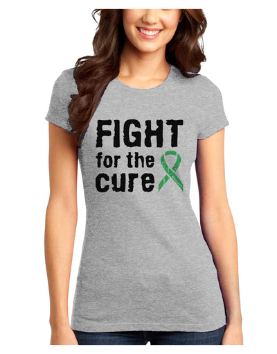 Fight for the Cure - Light Green Ribbon Celiac Disease Juniors T-Shirt-Womens Juniors T-Shirt-TooLoud-Ash-Gray-Juniors Fitted X-Small-Davson Sales