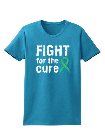 Fight for the Cure - Light Green Ribbon Celiac Disease Womens Dark T-Shirt-TooLoud-Turquoise-X-Small-Davson Sales