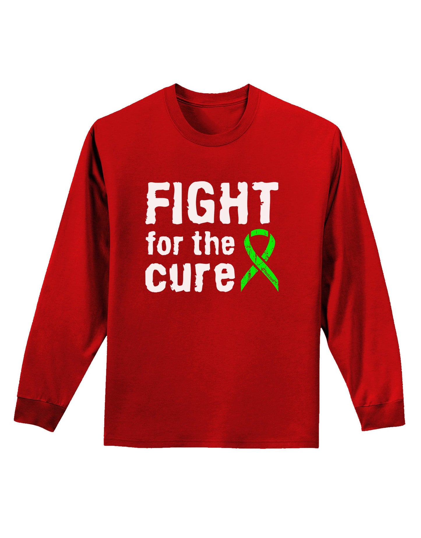 Fight for the Cure - Lime Green Ribbon Lyme Disease Adult Long Sleeve Dark T-Shirt-TooLoud-Red-Small-Davson Sales