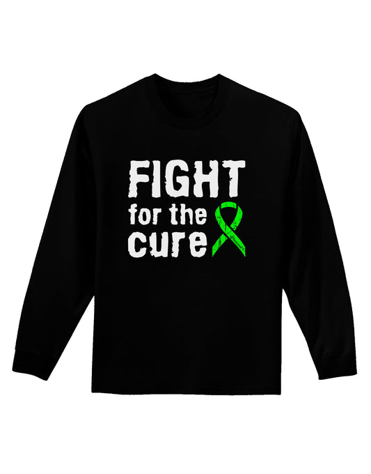 Fight for the Cure - Lime Green Ribbon Lyme Disease Adult Long Sleeve Dark T-Shirt-TooLoud-Black-Small-Davson Sales