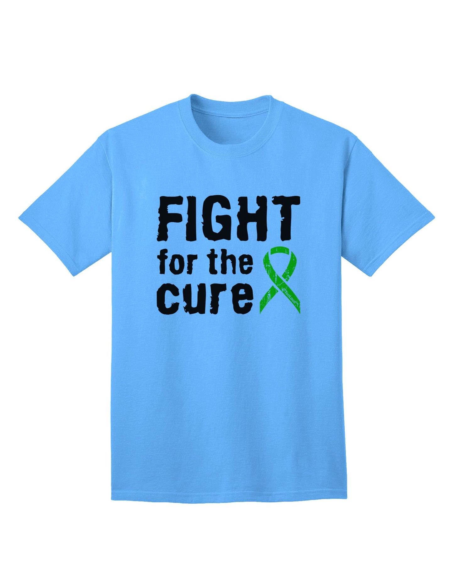 Fight for the Cure - Lime Green Ribbon Lyme Disease Adult T-Shirt-Mens T-Shirt-TooLoud-Aquatic-Blue-Small-Davson Sales