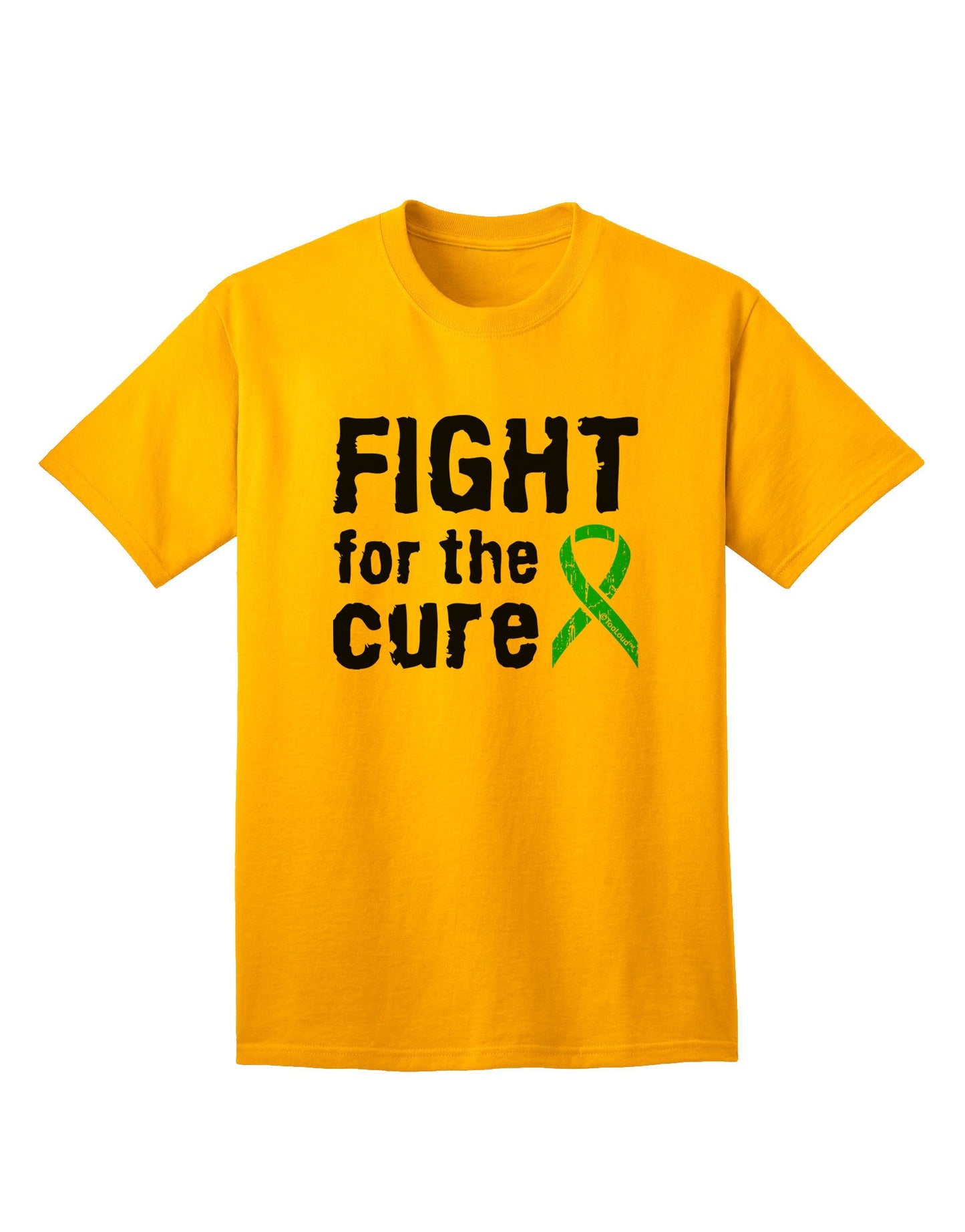 Fight for the Cure - Lime Green Ribbon Lyme Disease Adult T-Shirt-Mens T-Shirt-TooLoud-Gold-Small-Davson Sales