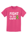 Fight for the Cure - Lime Green Ribbon Lyme Disease Childrens Dark T-Shirt-Childrens T-Shirt-TooLoud-Sangria-X-Small-Davson Sales