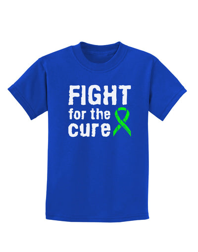 Fight for the Cure - Lime Green Ribbon Lyme Disease Childrens Dark T-Shirt-Childrens T-Shirt-TooLoud-Royal-Blue-X-Small-Davson Sales