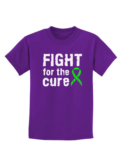 Fight for the Cure - Lime Green Ribbon Lyme Disease Childrens Dark T-Shirt-Childrens T-Shirt-TooLoud-Purple-X-Small-Davson Sales