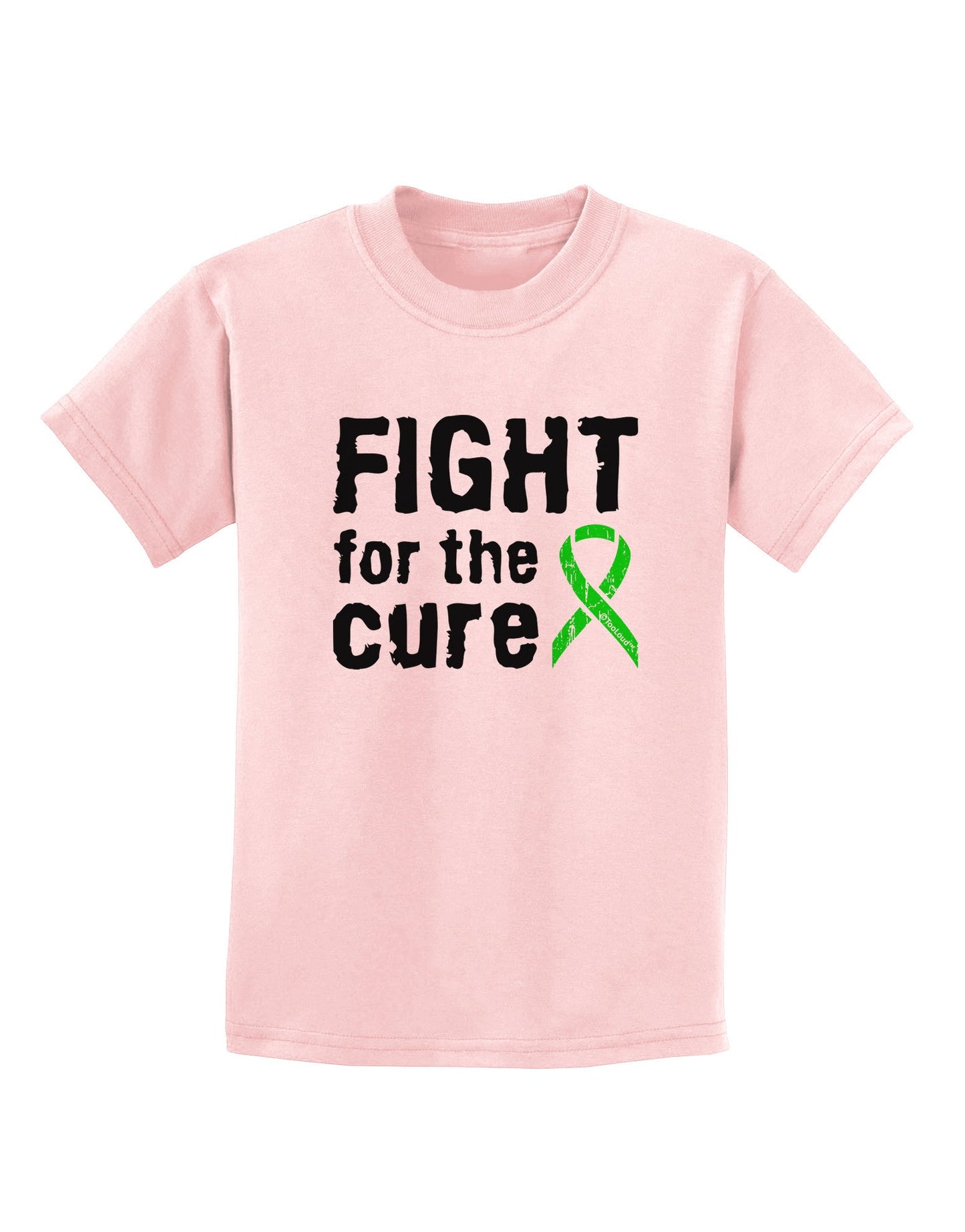 Fight for the Cure - Lime Green Ribbon Lyme Disease Childrens T-Shirt-Childrens T-Shirt-TooLoud-PalePink-X-Small-Davson Sales
