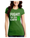 Fight for the Cure - Lime Green Ribbon Lyme Disease Juniors Crew Dark T-Shirt-T-Shirts Juniors Tops-TooLoud-Kiwi-Green-Juniors Fitted Small-Davson Sales