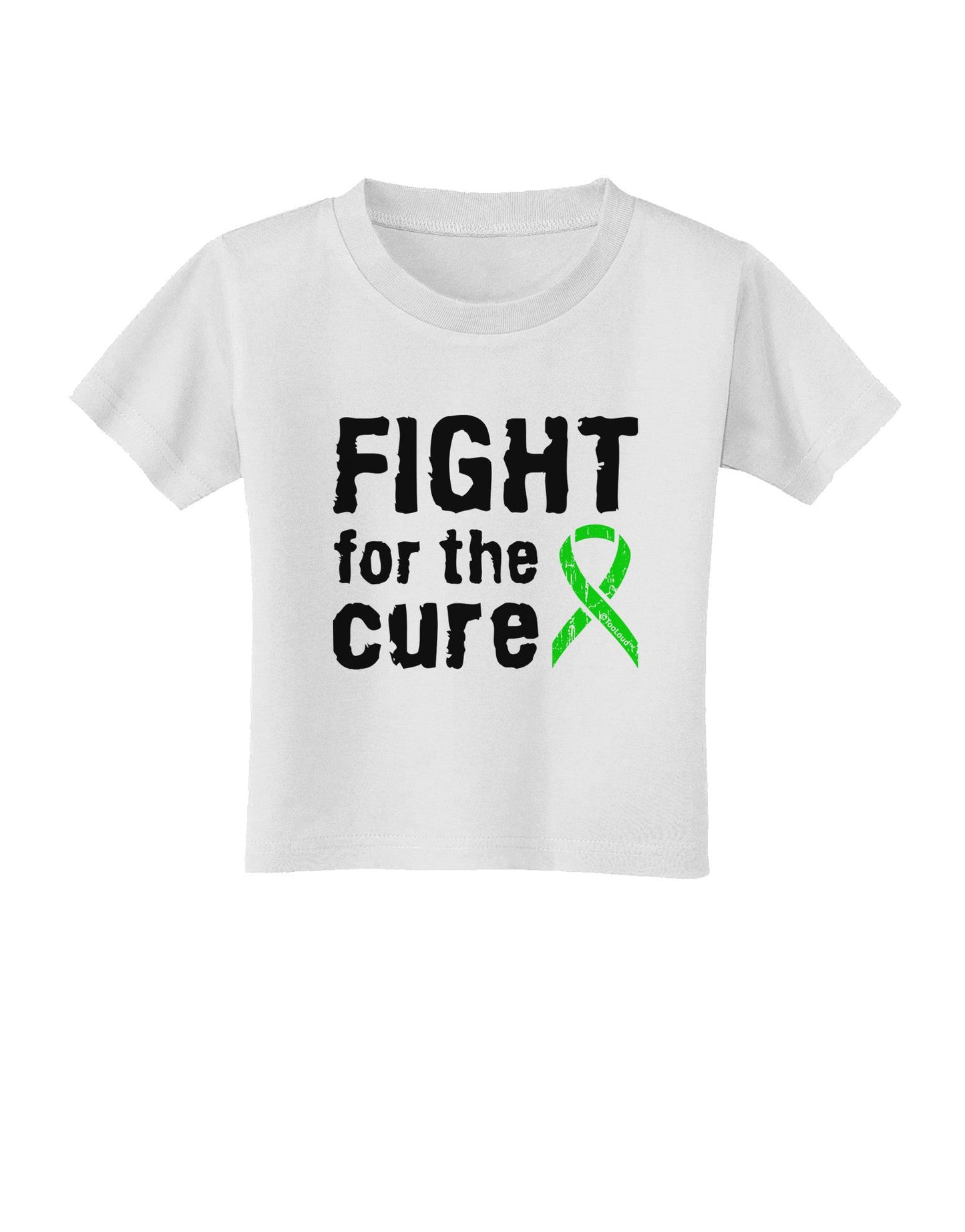 Fight for the Cure - Lime Green Ribbon Lyme Disease Toddler T-Shirt-Toddler T-Shirt-TooLoud-White-2T-Davson Sales