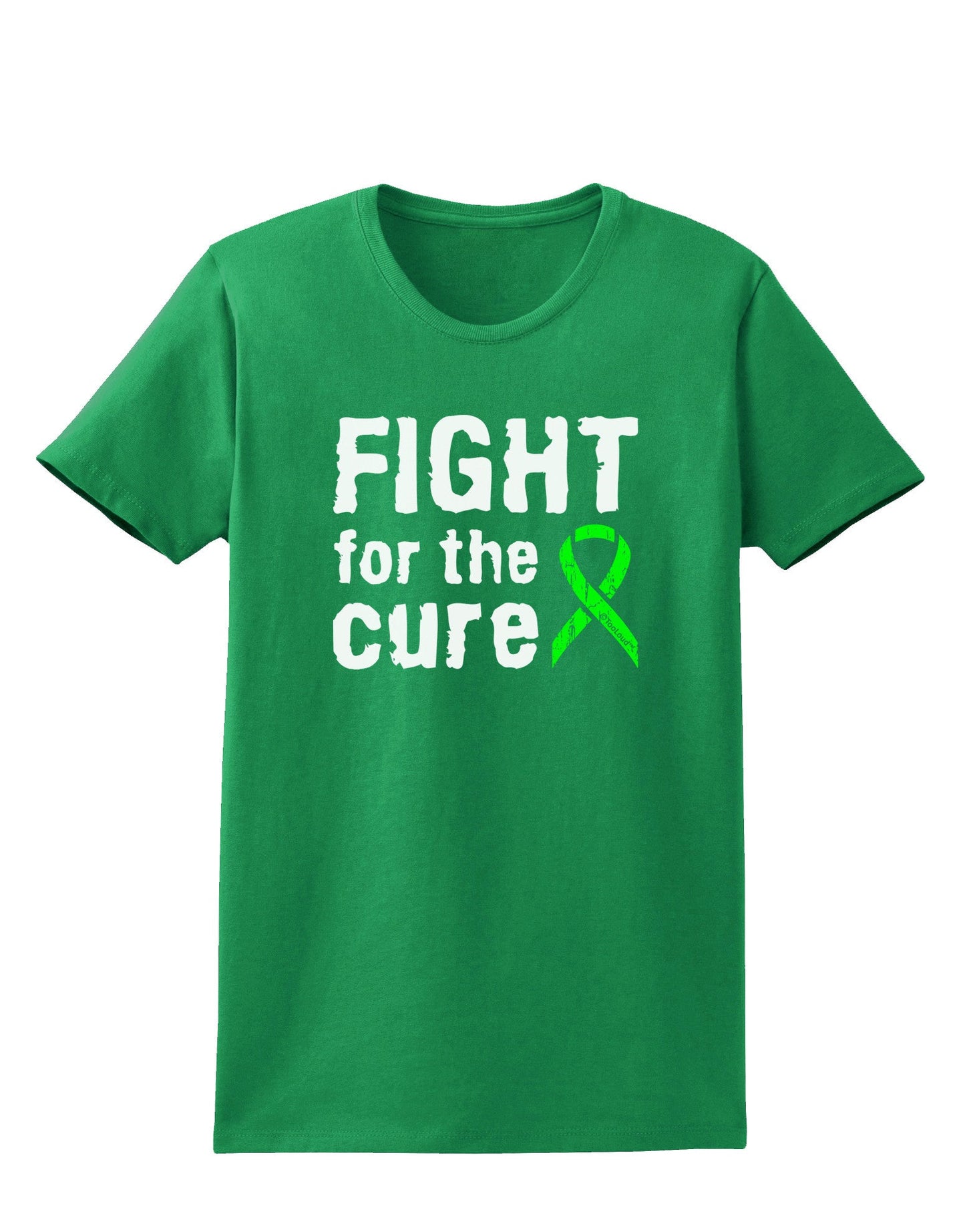 Fight for the Cure - Lime Green Ribbon Lyme Disease Womens Dark T-Shirt-TooLoud-Kelly-Green-X-Small-Davson Sales