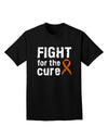 Fight for the Cure - Orange Ribbon Leukemia Adult Dark T-Shirt-Mens T-Shirt-TooLoud-Black-Small-Davson Sales