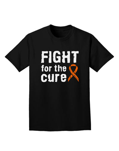 Fight for the Cure - Orange Ribbon Leukemia Adult Dark T-Shirt-Mens T-Shirt-TooLoud-Black-Small-Davson Sales