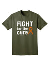 Fight for the Cure - Orange Ribbon Leukemia Adult Dark T-Shirt-Mens T-Shirt-TooLoud-Military-Green-Small-Davson Sales