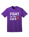 Fight for the Cure - Orange Ribbon Leukemia Adult Dark T-Shirt-Mens T-Shirt-TooLoud-Purple-Small-Davson Sales