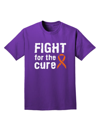 Fight for the Cure - Orange Ribbon Leukemia Adult Dark T-Shirt-Mens T-Shirt-TooLoud-Purple-Small-Davson Sales