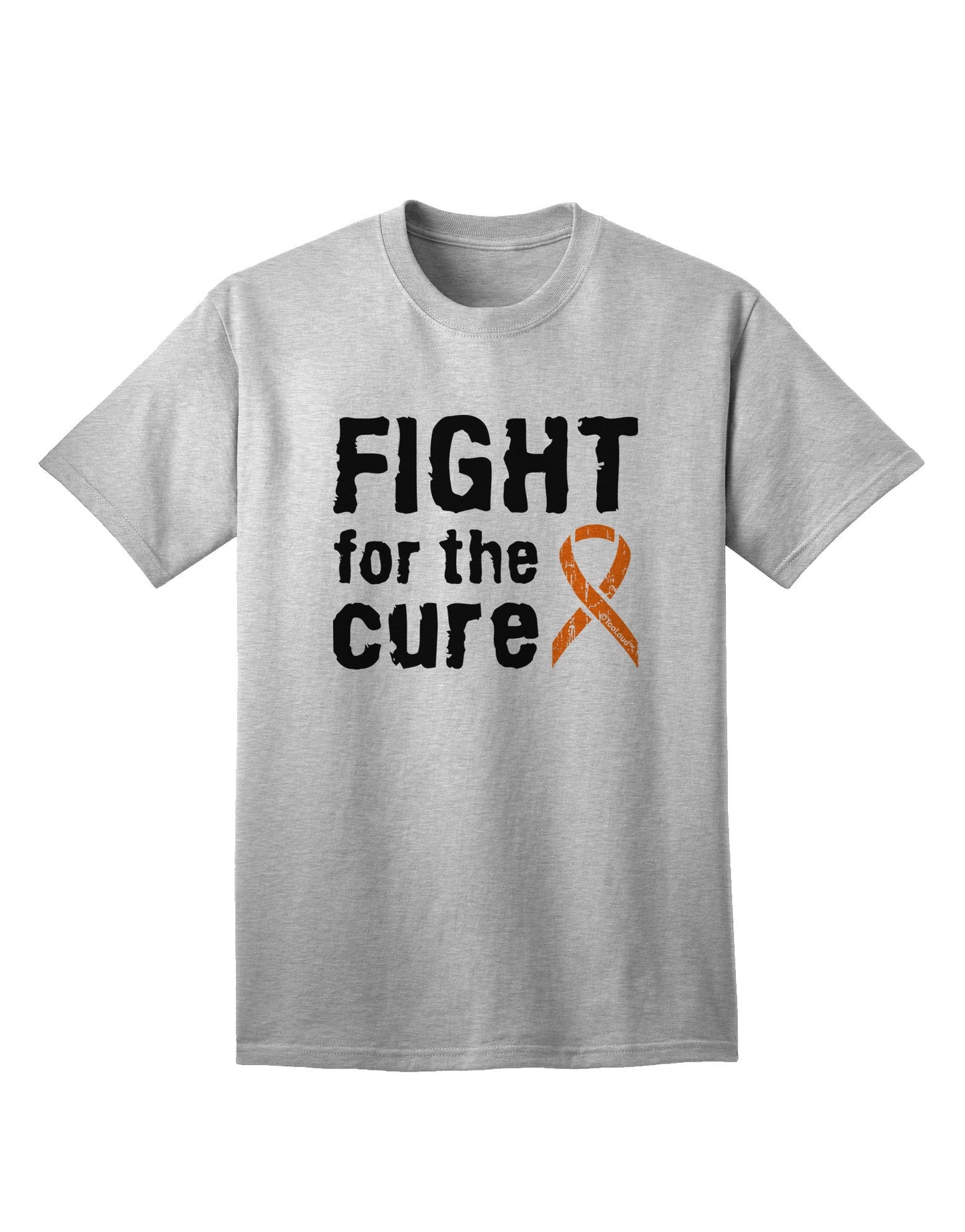 Fight for the Cure - Orange Ribbon Leukemia Adult T-Shirt-Mens T-Shirt-TooLoud-AshGray-Small-Davson Sales