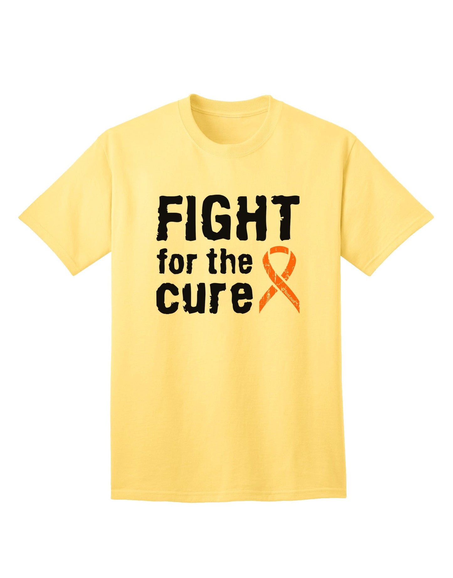 Fight for the Cure - Orange Ribbon Leukemia Adult T-Shirt-Mens T-Shirt-TooLoud-Yellow-Small-Davson Sales