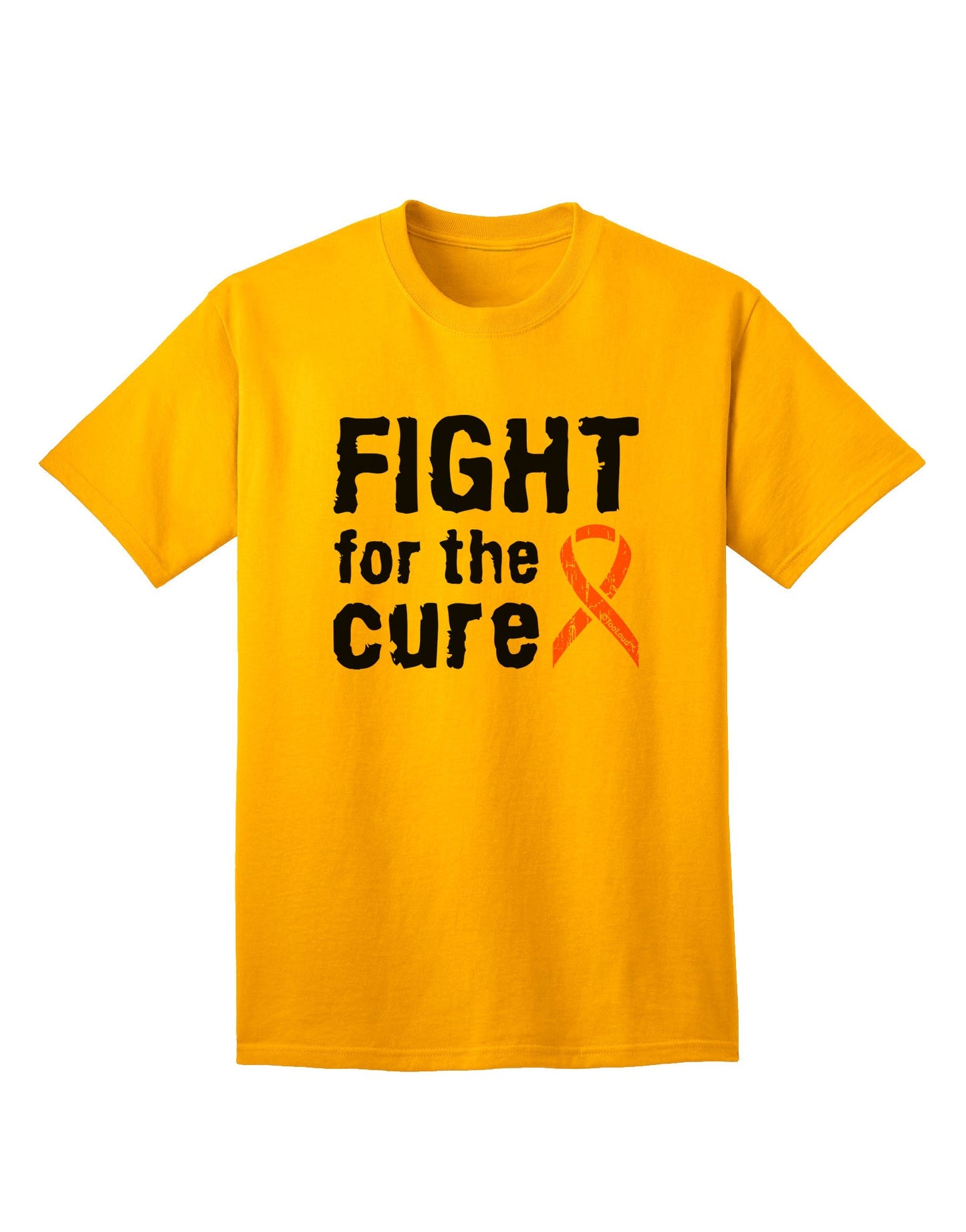 Fight for the Cure - Orange Ribbon Leukemia Adult T-Shirt-Mens T-Shirt-TooLoud-Gold-Small-Davson Sales