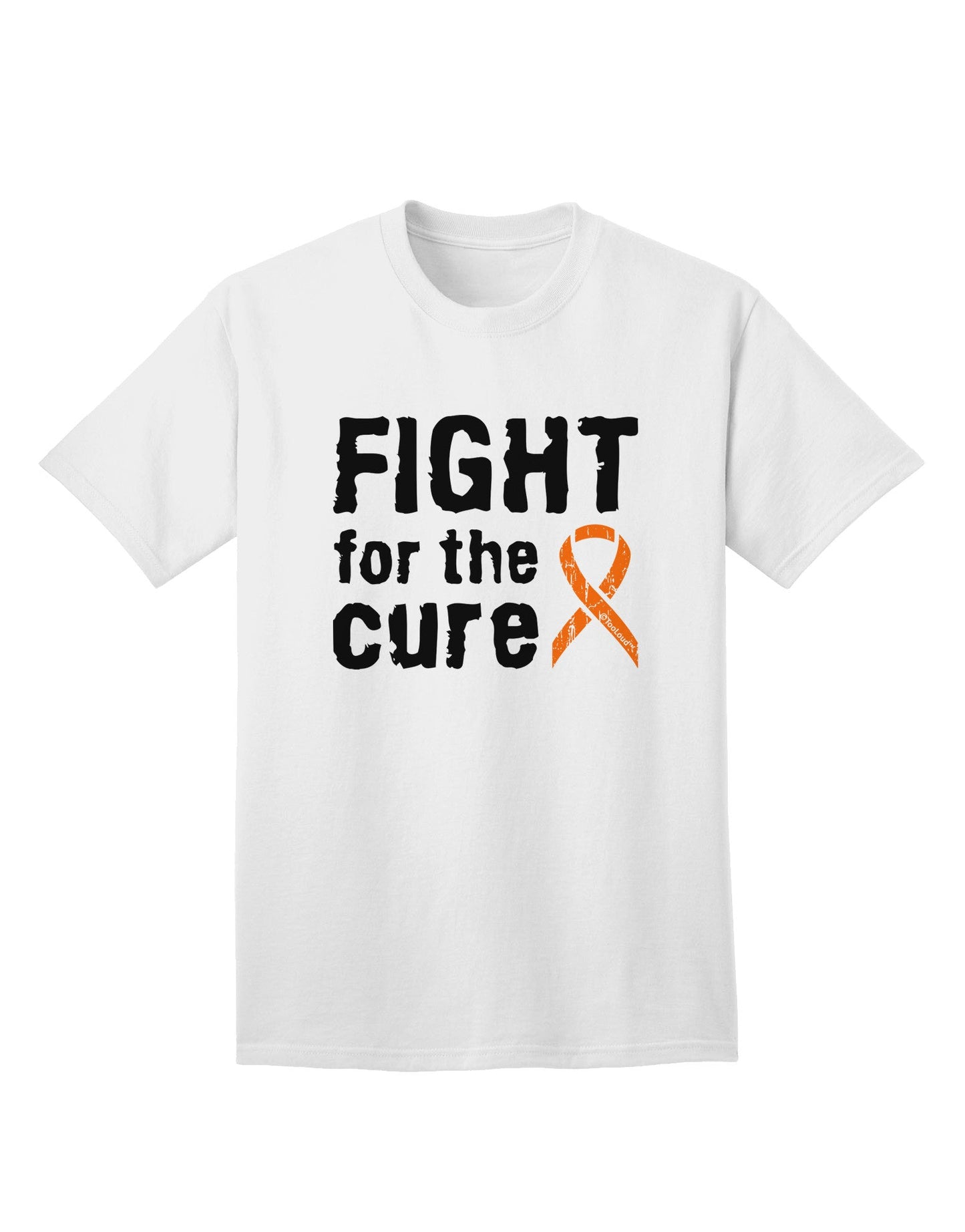 Fight for the Cure - Orange Ribbon Leukemia Adult T-Shirt-Mens T-Shirt-TooLoud-White-Small-Davson Sales