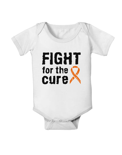 Fight for the Cure - Orange Ribbon Leukemia Baby Romper Bodysuit-Baby Romper-TooLoud-White-06-Months-Davson Sales