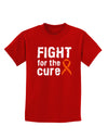 Fight for the Cure - Orange Ribbon Leukemia Childrens Dark T-Shirt-Childrens T-Shirt-TooLoud-Red-X-Small-Davson Sales