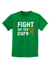 Fight for the Cure - Orange Ribbon Leukemia Childrens Dark T-Shirt-Childrens T-Shirt-TooLoud-Kelly-Green-X-Small-Davson Sales