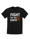 Fight for the Cure - Orange Ribbon Leukemia Childrens Dark T-Shirt-Childrens T-Shirt-TooLoud-Black-X-Small-Davson Sales