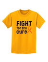 Fight for the Cure - Orange Ribbon Leukemia Childrens T-Shirt-Childrens T-Shirt-TooLoud-Gold-X-Small-Davson Sales