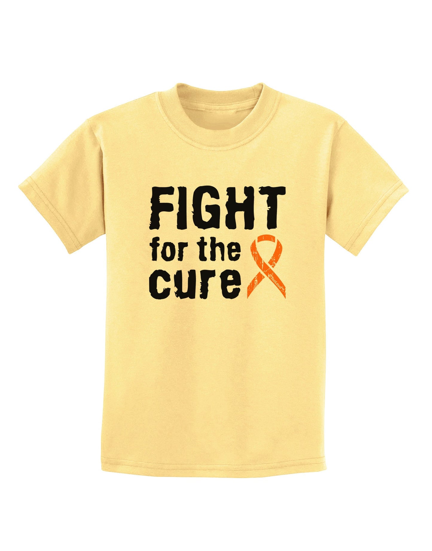 Fight for the Cure - Orange Ribbon Leukemia Childrens T-Shirt-Childrens T-Shirt-TooLoud-Daffodil-Yellow-X-Small-Davson Sales