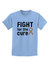 Fight for the Cure - Orange Ribbon Leukemia Childrens T-Shirt-Childrens T-Shirt-TooLoud-Light-Blue-X-Small-Davson Sales